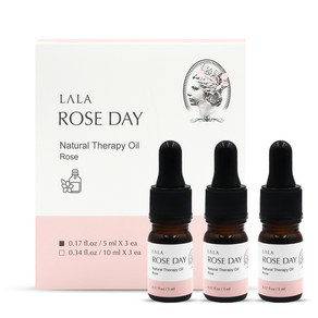라라로즈데이 퍼퓸 오일 로즈, 5ml, 3개