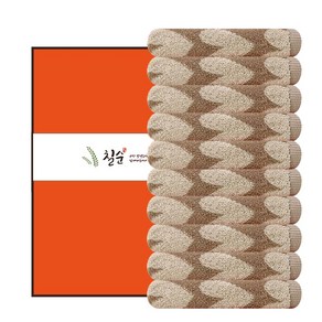 송월타월 스윗하트 러브미 세면타월 130g 30수 면사 + 케이스 + 띠지 500 x 70 mm, 갈색(타월), 랜덤발송(케이스), 칠순A(띠지), 10세트