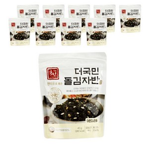 더국민 현미유 아몬드 앤 호두 돌 김자반 골드, 40g, 10개