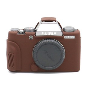 FUJIFILM X-T100 카메라 실리콘 바디보호용 케이스 진브라운, 1개