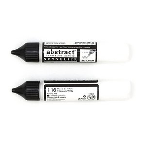 시넬리에 애브스트랙트 아크릭 3D 라이너 물감 116 Titanium White 2p, 27ml, 1색