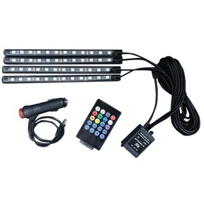 차덕후 RGB LED 풋등 롱타입 풀세트, 1개, 컨텐츠 참조