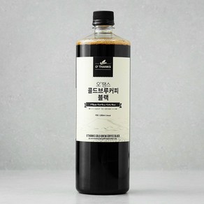 오땡스 콜드브루커피 블랙 블랜딩, 1L, 1개