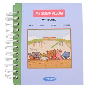 베러바이즈 노트식 사진 스티커 캐릭터 네컷사진 포토 바인더 앨범, 02 베이직블루, 20매