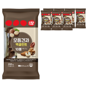 식자재왕 엑셀런트 모듬견과 10p, 200g, 8개