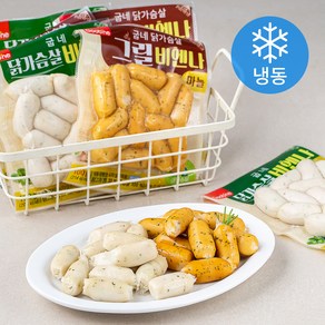 굽네 닭가슴살 비엔나 마늘 100g x 3p + 청양고추 100g x 3p 세트 (냉동), 1세트