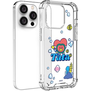 아이컬러즈 BT21 렛츠 스플래시 투명에어 강화 휴대폰 케이스