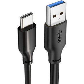 케이블타임 USB3.1 Gen1 to C타입 USB3 고속 충전 케이블 CA42, 2m, 블랙, 1개