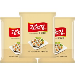 광천김 참 김밥김, 30g, 3개