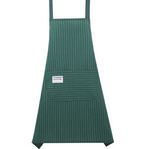 hillo 심플 줄무늬 슬림 라인 앞치마, 그린, 1개