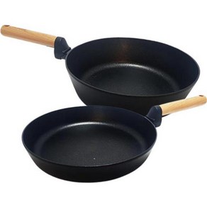 키친아트 인덕션 우드 소렐 IH 코팅 후라이팬 세트 2개, 혼합색상, 후라이팬 28cm + 궁중팬 28cm, 1세트
