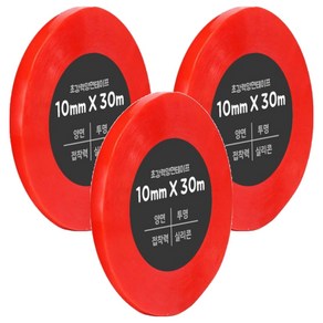 다다 초강력 양면테이프 10mm x 30m, 투명, 3개