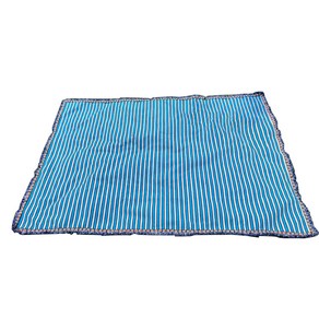 소니오 아웃도어 레트로 캠프 블랭킷 150 x 150 cm, 02 블루 라인, 1개