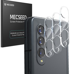 MECSEED 3CX 고투명 풀커버 강화유리 휴대폰 카메라 렌즈 액정보호필름 3p 세트, 1세트