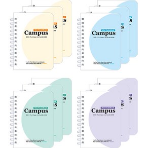 미소로 1200 캠퍼스 PP 좌철수첩 4종 x 3p 세트 2300 80매