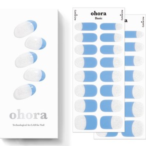 오호라 N 블루 에이드 젤스트립 네일 세트, 1세트