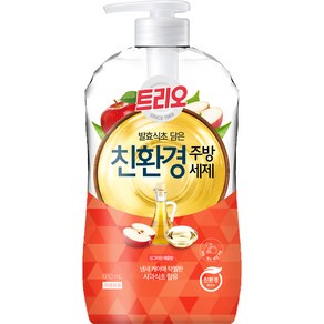 트리오 발효식초 담은 친환경 주방세제 사과향, 680ml, 1개