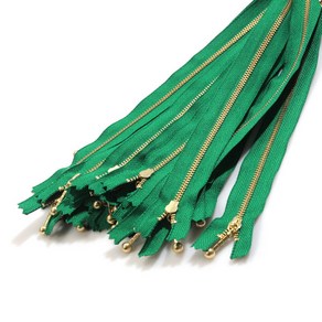 YKK 금색 지퍼 1 20cm, 딥그린, 25개