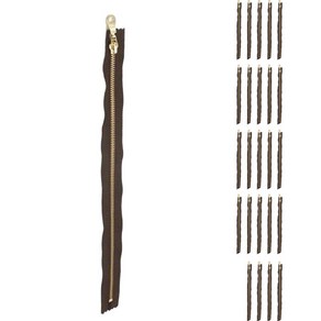 와이케이케이 금색 메탈지퍼 5호 45cm, 브라운, 25개