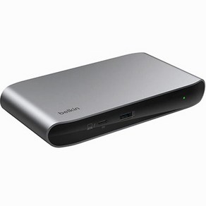 벨킨 썬더볼트 4독 5-in-1 USB-C 도킹 스테이션 INC013, 1개, 실버그레이