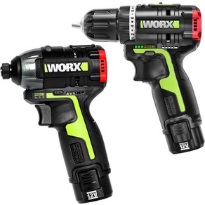 WORX 12V 충전 콤보세트 WU919X, 본품 2개 + 배터리 2개, 1세트