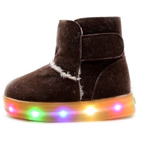 아동용 풋풋 비커즈 LED 털부츠