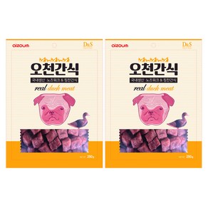 아이조움 강아지 오천간식 리얼미트 져키, 오리, 250g, 2개