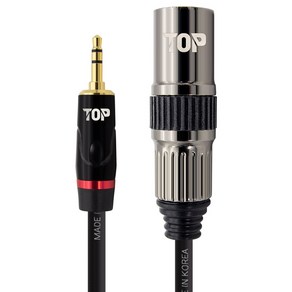 솔탑 국산 3.5 스테레오 TO XLR 수 케이블, SOLTOP-1570(1m), 혼합색상