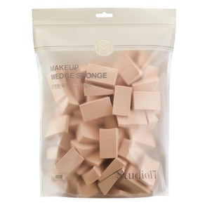 스튜디오17 웨지 조각 스펀지 80p, 1개, beige