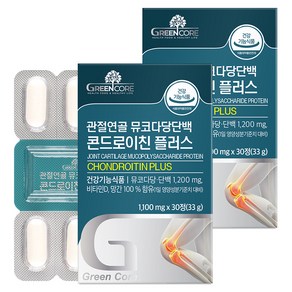 그린코어 관절연골 뮤코다당단백 콘드로이친 플러스 33g, 30정, 2개