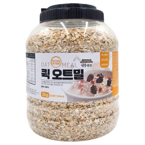 건강곡간 부드러워 먹기편한 퀵 오트밀 통, 2kg, 1개