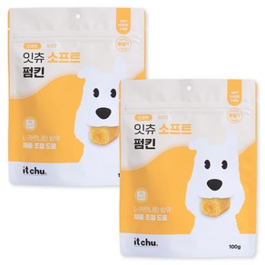 잇츄 강아지 소프트 껌, 펌킨, 100g, 2개