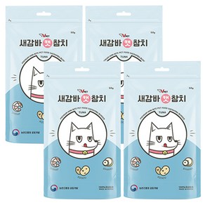 미미펫 고양이 새감바 간식, 참치맛, 50g, 4개