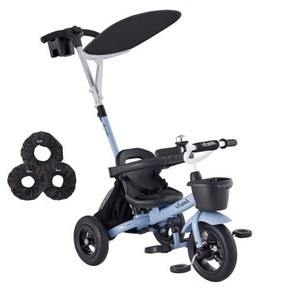 삼천리자전거 2024 VITAMIN TRIKE 세발자전거 77cm + 실내보관 휠커버 세트, 포그블루, 1개