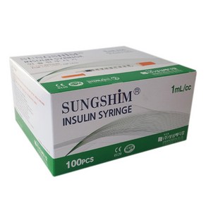 성심 인슐린 주사기 8mm 31g 1ml 100p, 1개