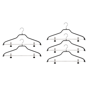 마와 옷걸이 클립형 실루엣 45FK, 블랙, 5개
