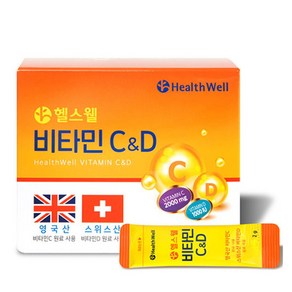 헬스웰 비타민C & D 30p, 60g, 1개