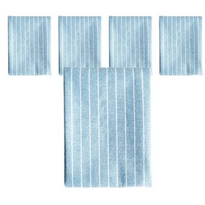 블럭마트 린넨 스트라이프 키친크로스 40 x 30 cm, 스카이블루, 5개