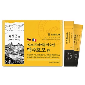 랩온랩 9924 프리미엄 비오틴 맥주효모 환 스틱형 60p, 180g, 1개