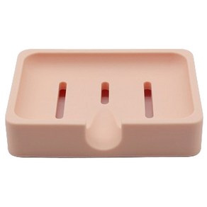 블럭마트 욕실 두꺼운 실리콘 비누받침, 핑크, 1개