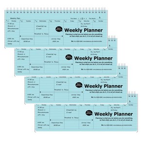 아이비스 PP 탁상용 위클리 플래너 SP 12431, 연하늘, 4개