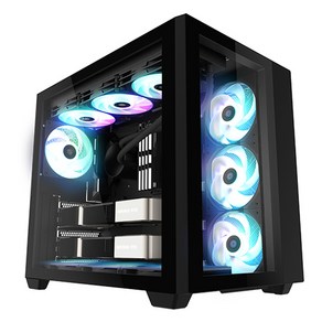 쓰리알시스템 미들타워 3RSYS S402 Quiet 리버스 BTF, S402 Quiet 리버스 BTF블랙, 1개