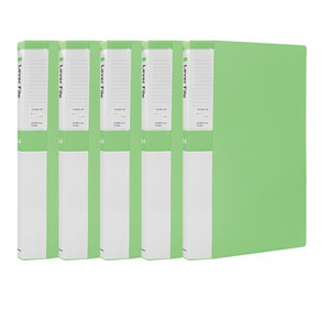 영오 인덱스 PP 레버파일 A4, 연두, 5개