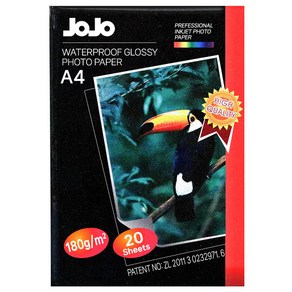 다다 JOJO 고광택 180g 포토용지 사진인화지, A4, 1개