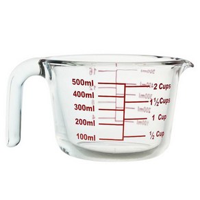 글라스코 내열유리 멀티 계량컵 KTJ0620-2, 투명, 500ml, 1개