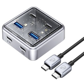 오리코 USB 3.0 2포트 Type C 2포트 무전원 & 유전원겸용 USB3.2 Gen2 10Gbps 허브 1m XHJ2U2C-G2-10