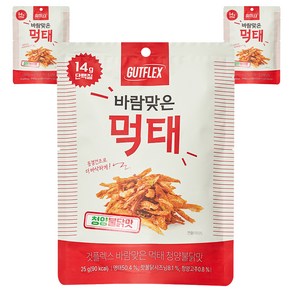 것플렉스 바람맞은 먹태 청양불닭맛, 3개, 25g