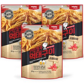 바다원 한입만 먹태구이 스파이시, 3개, 25g