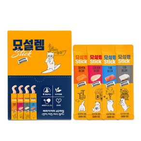 페슬러 고양이 묘설렘 스틱 버라이어티 40p, 혼합맛, 400g, 1개