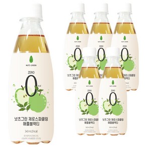 넛츠그린 제로스파클링 애플블랙티, 340ml, 6개